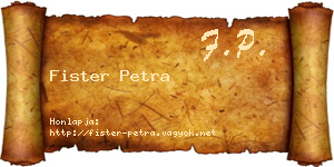 Fister Petra névjegykártya